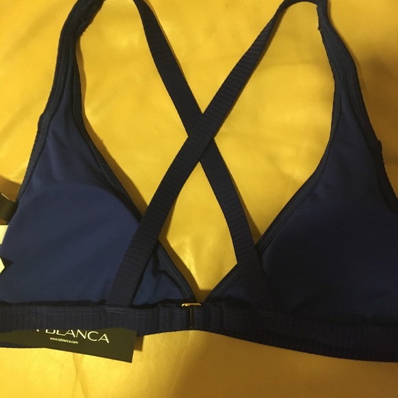 La Blanca Swim Top  Navy size 10 - Picture 2 of 4